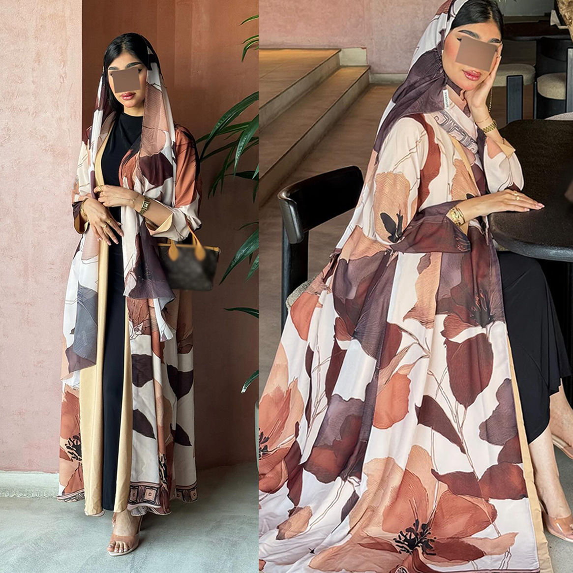 Jalabiya Women Arabic - Eid Women Scarf Print Abaya Muslim