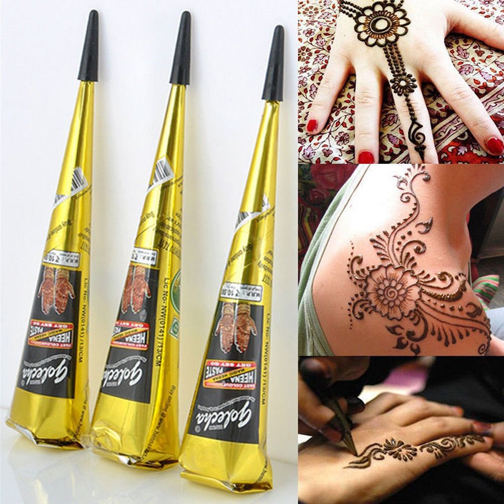 Ethnic Fashion India - Natural Temporary Flash Tattoo Paste Black