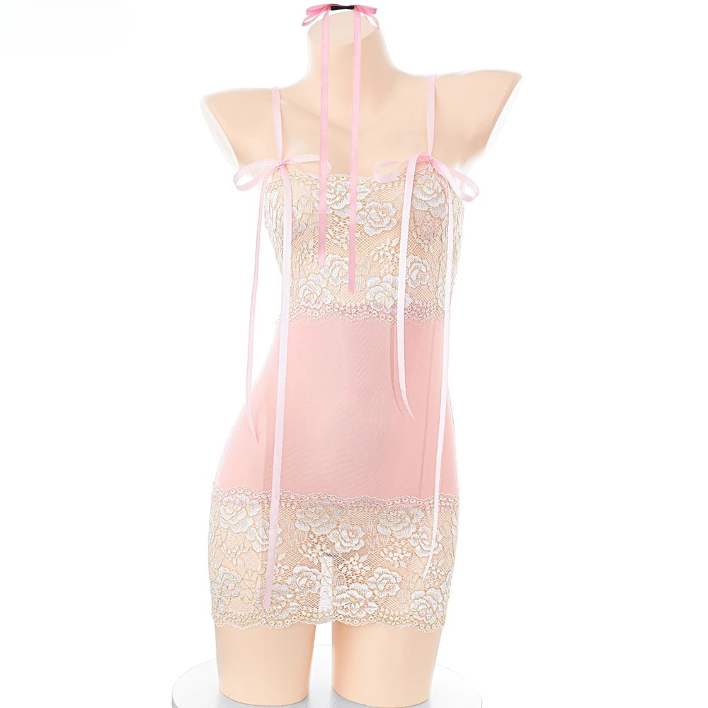 Sweet Girl Lace Flower Pink Dr - Ethnic Outfit 评论和价格