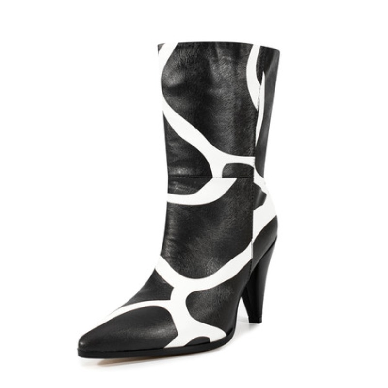 Bicolor Spike Heels Pull On Fa - Ethnic Fashion Runway 评论和价格
