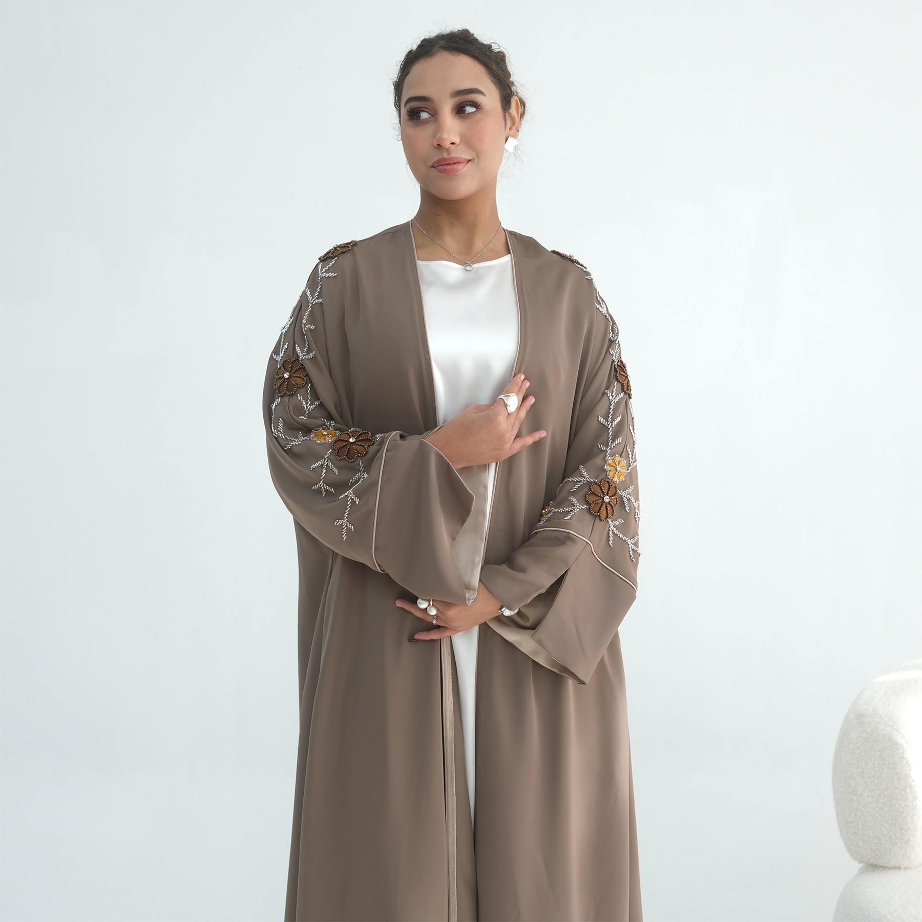 Eid Women Abaya Embroidery Bea - Jalabiya Women Arabic 评论和价格