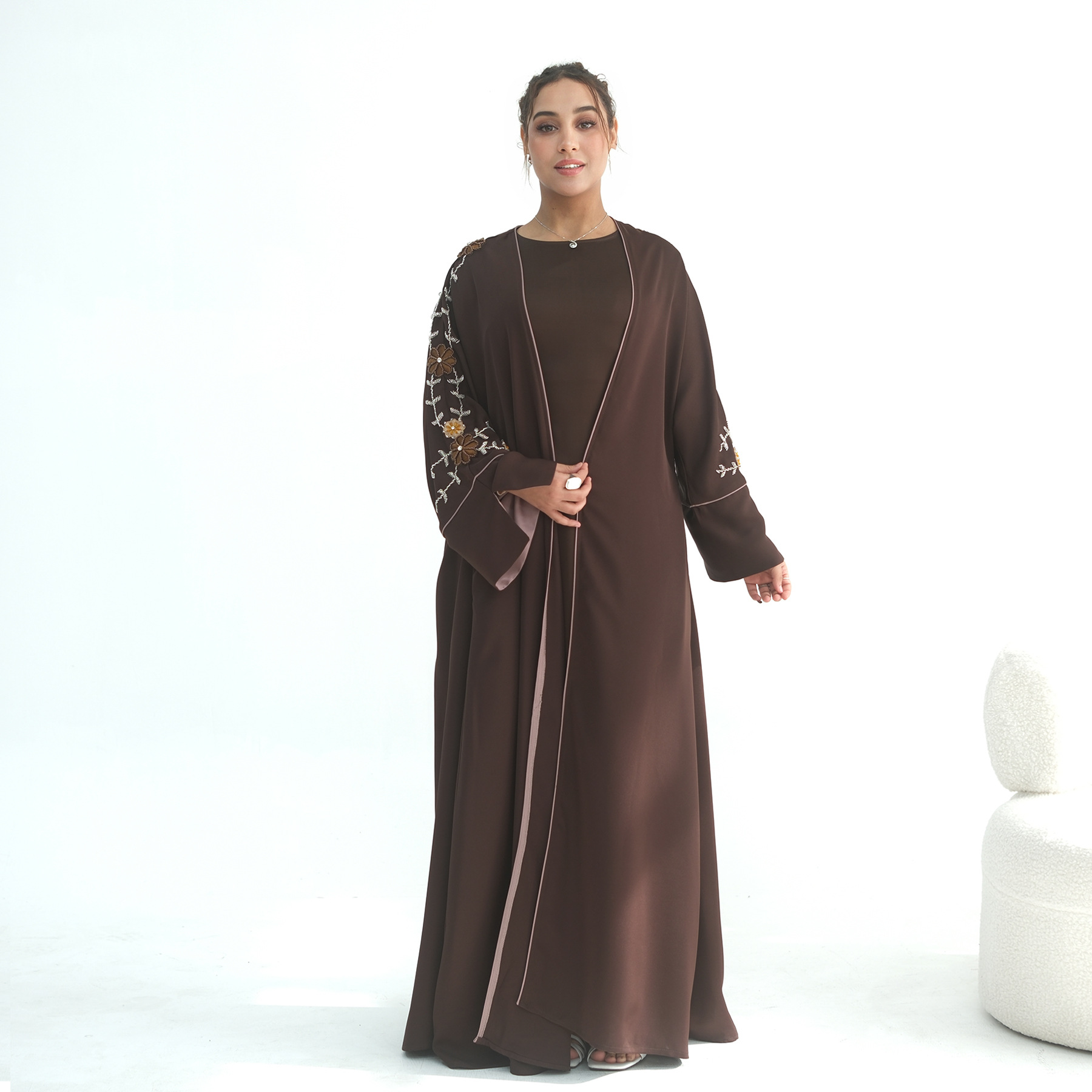 Eid Women Abaya Embroidery Bea - Jalabiya Women Arabic 评论和价格