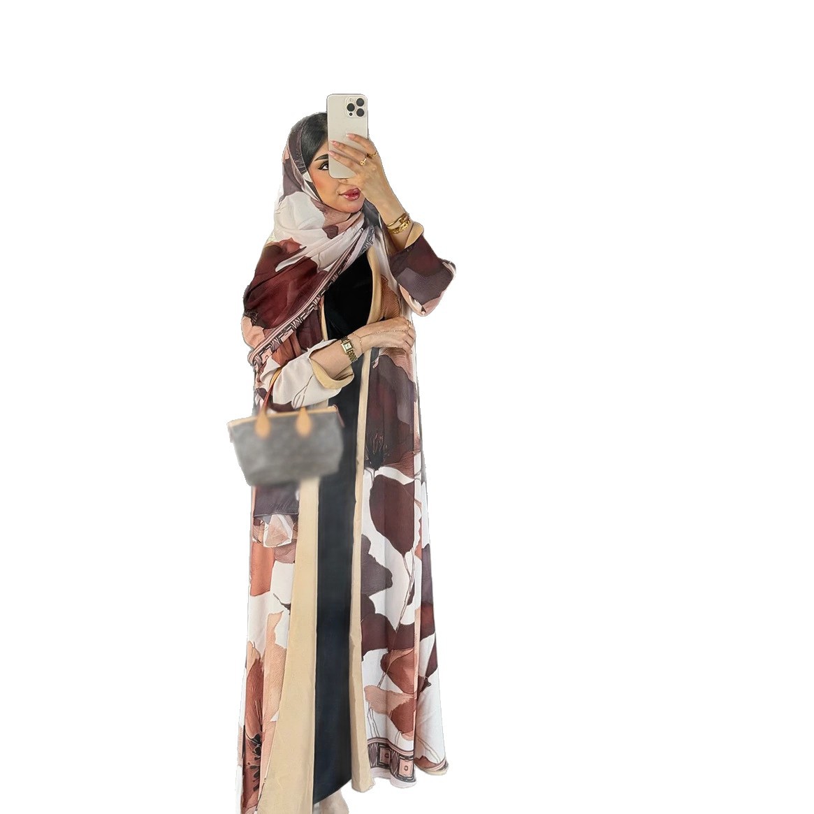 Eid Women Scarf Print Abaya Mu - Jalabiya Women Arabic 评论和价格