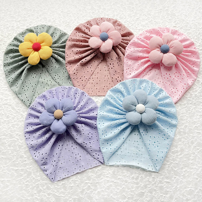 3D Flower Baby Turban Cap Summ - Ethnic Fashion India 评论和价格