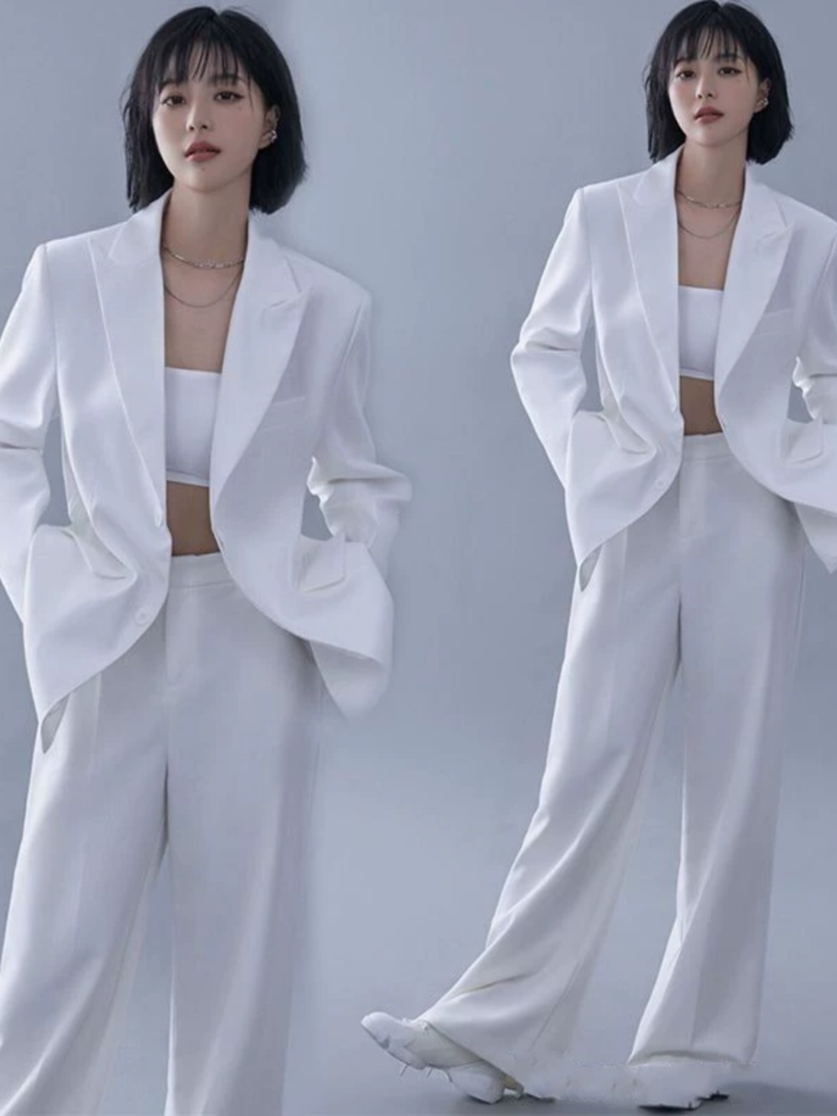 White Suit Theme Fashion Magaz - Ethnic Fashion Images 评论和价格