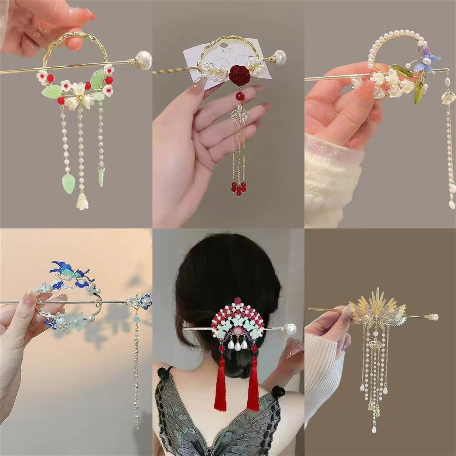 Ethnic Style Hairpin For Women - Ethnic Fashion Style 评论和价格