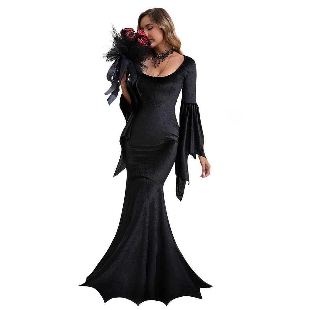 Gothic  Bat Witch Long Dress H - Ethnic Clothing & Online Fashion Store Khaadi Uk 评论和价格