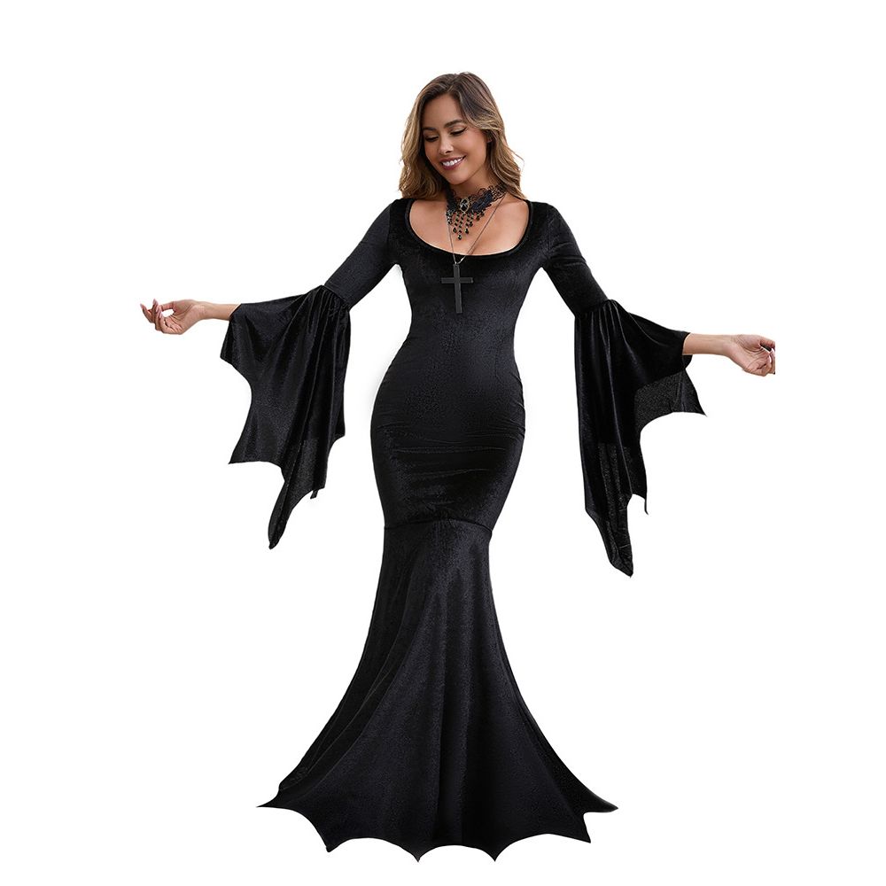 Gothic  Bat Witch Long Dress H - Ethnic Clothing & Online Fashion Store Khaadi Uk 评论和价格