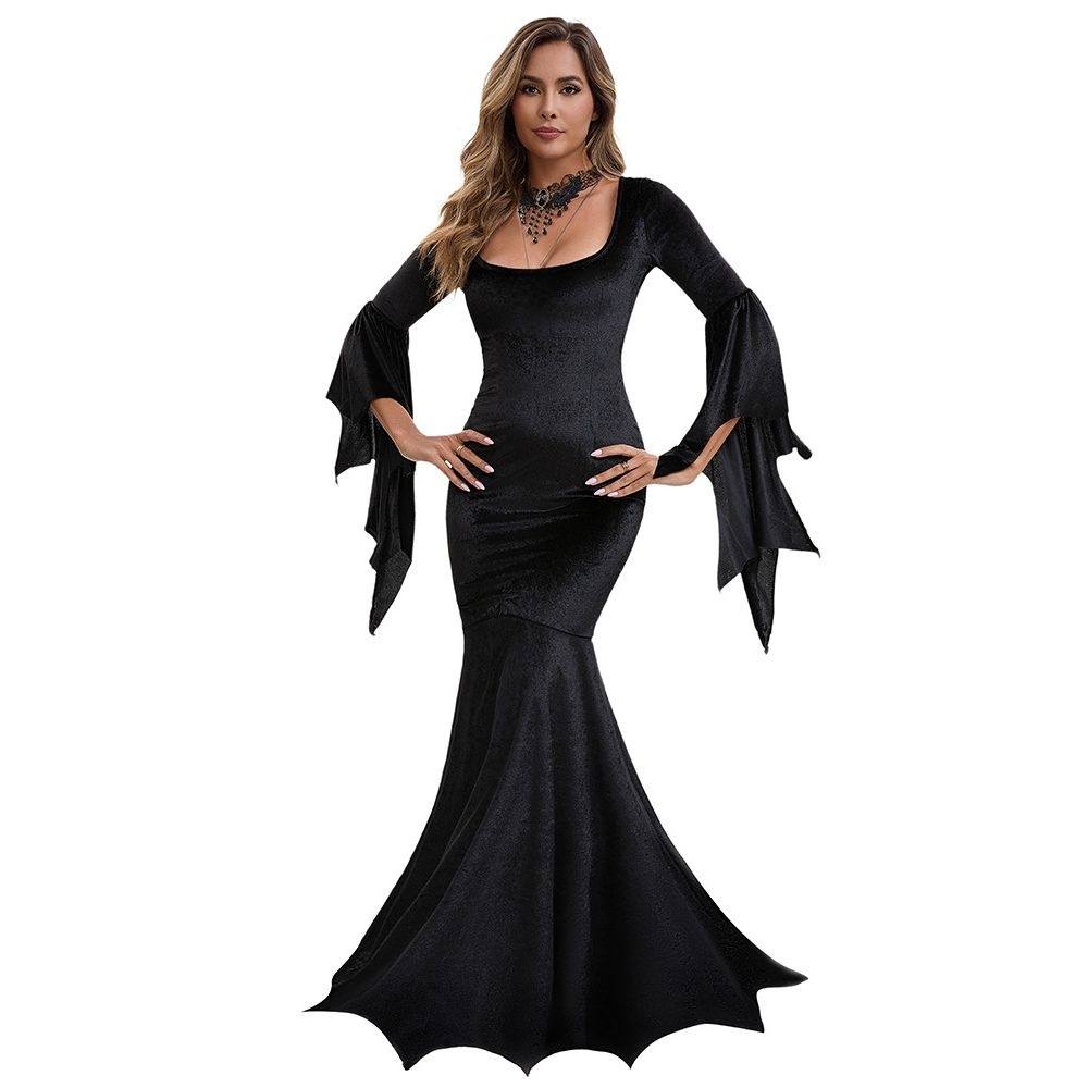 Gothic  Bat Witch Long Dress H - Ethnic Clothing & Online Fashion Store Khaadi Uk 评论和价格