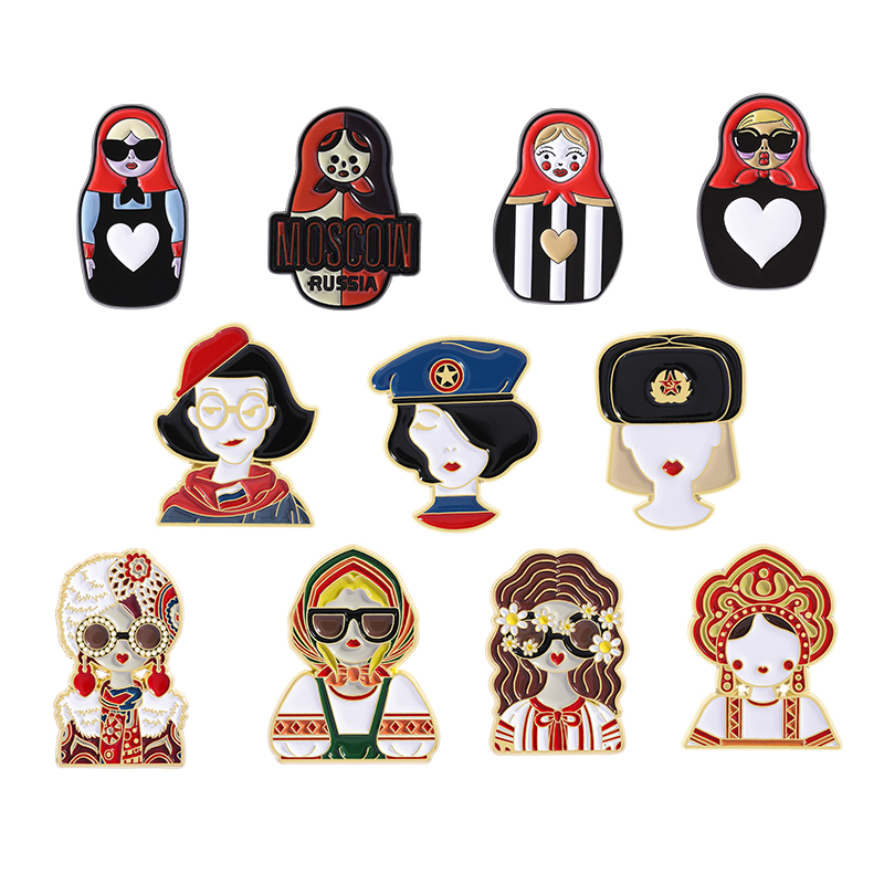 Cartoon Russian Girls Characte - Ethnic Fashion Images 评论和价格