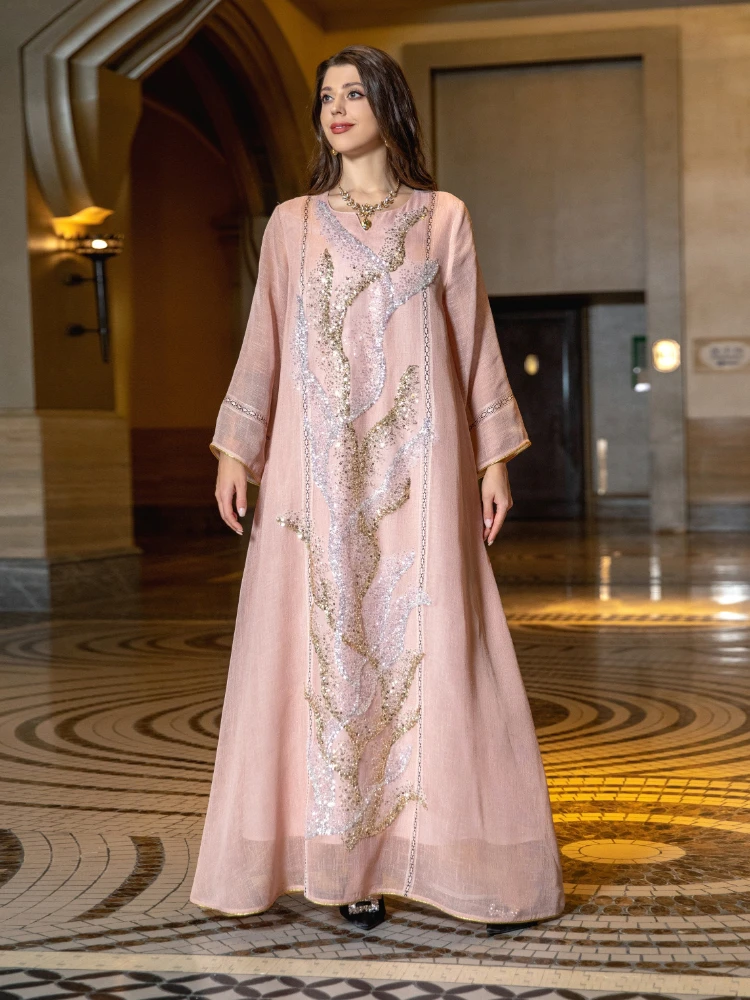 Eid Muslim Party Dress for Wom - Jalabiya Women Arabic 评论和价格