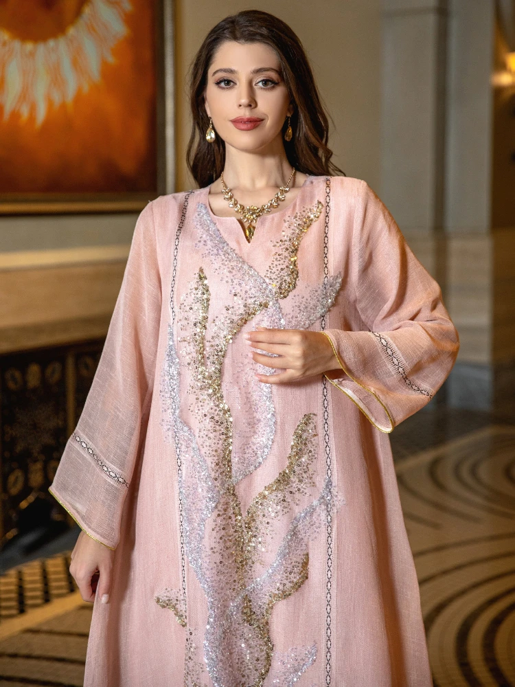 Eid Muslim Party Dress for Wom - Jalabiya Women Arabic 评论和价格