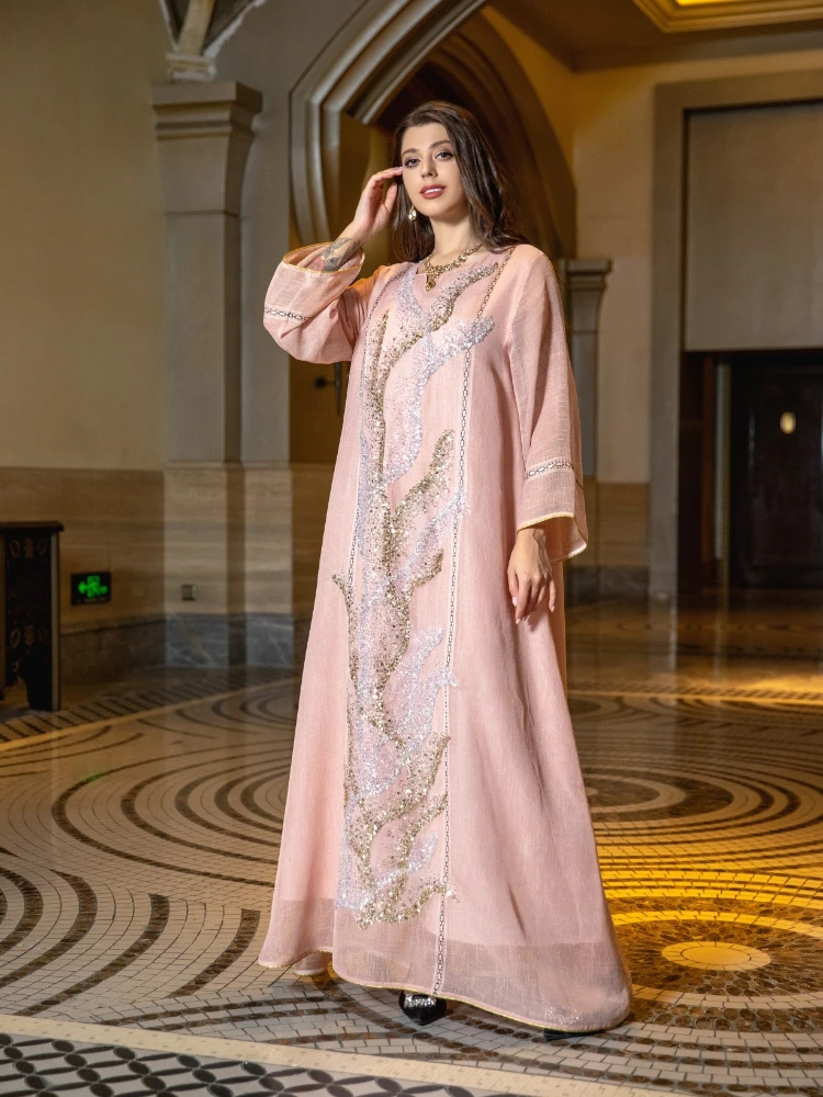 Eid Muslim Party Dress for Wom - Jalabiya Women Arabic 评论和价格