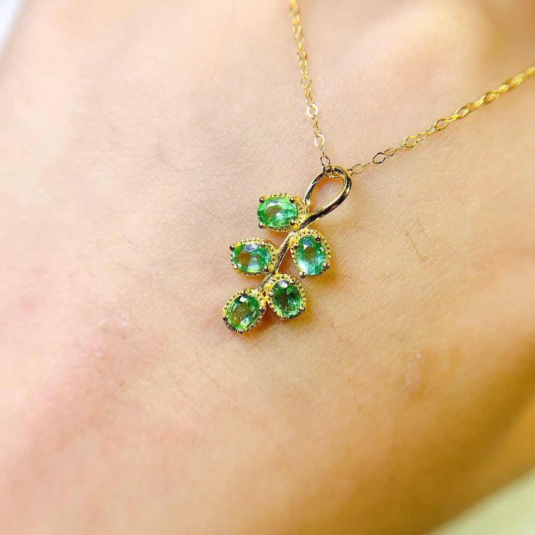 Opulent Genuine Emerald S925 S - Ethnic Fashion Designer 评论和价格