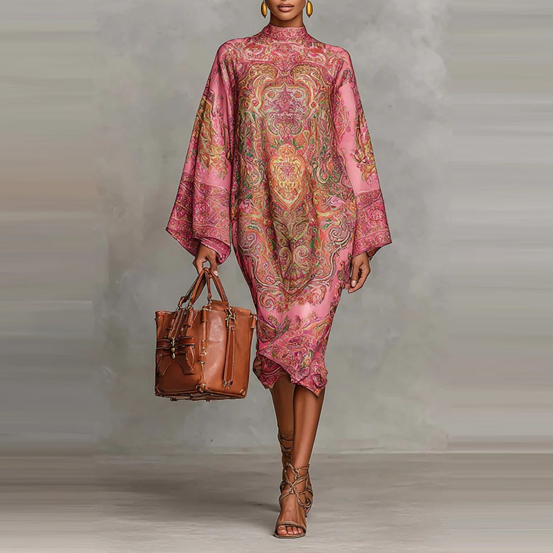 Horn sleeve loose casual holid - Ethnic Fashion Runway 评论和价格