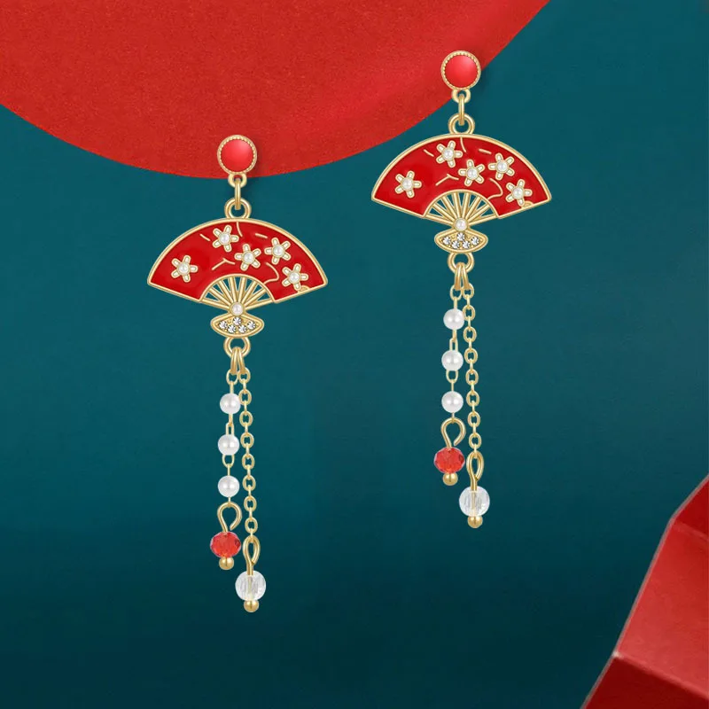 2025 Chinese New Year Red Earr - Ethnic Fashion Designer 评论和价格